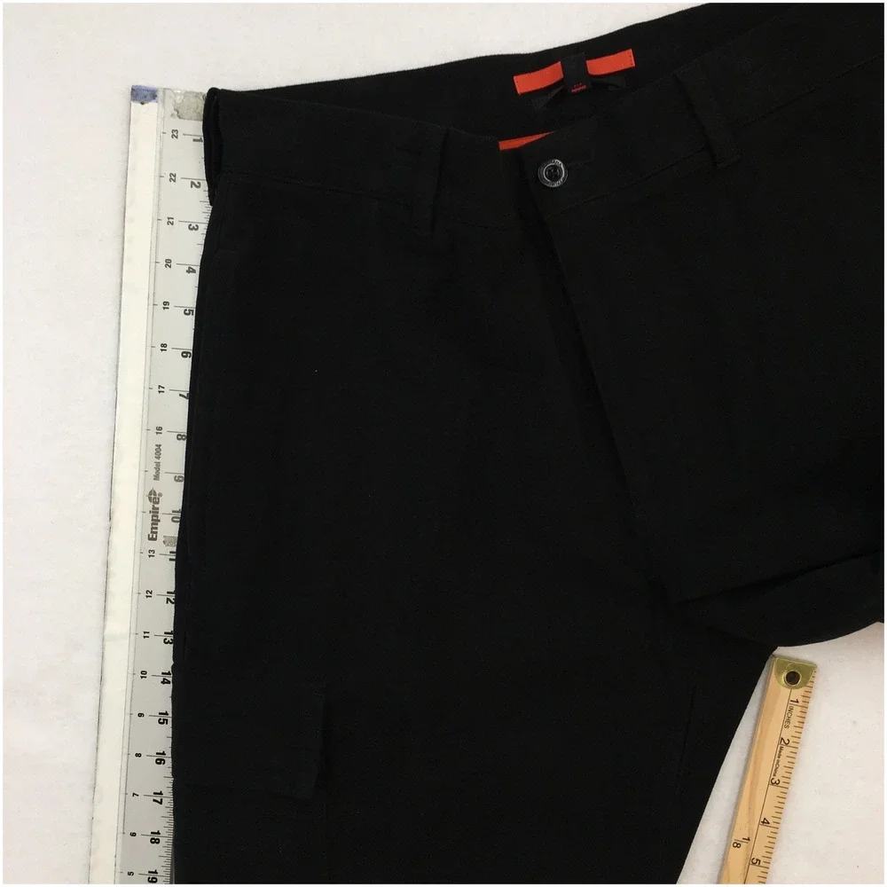 VINTAGE Banana Republic Mens Black Cotton Utility Cargo Pants 35x32 Straight